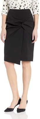 Été personnalisé de haute qualité en polyester couleur pure avec jupe courte noeud pour femmes filles dames bureau portant des vêtements d'affaires